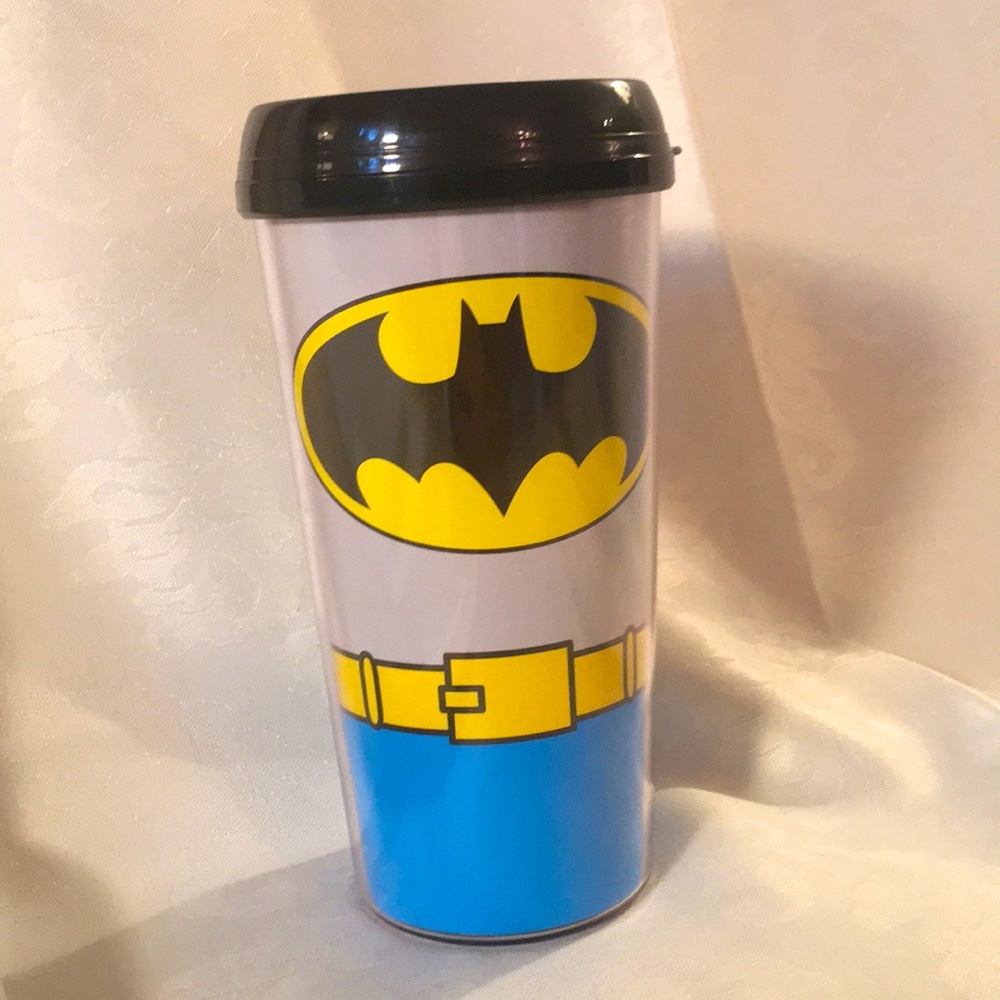Retro Batman DC comics travel mug NWOT